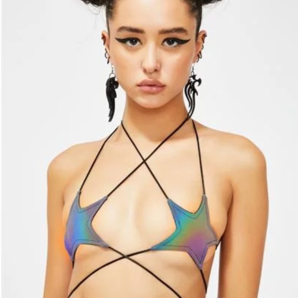Reflective Star Bra Top